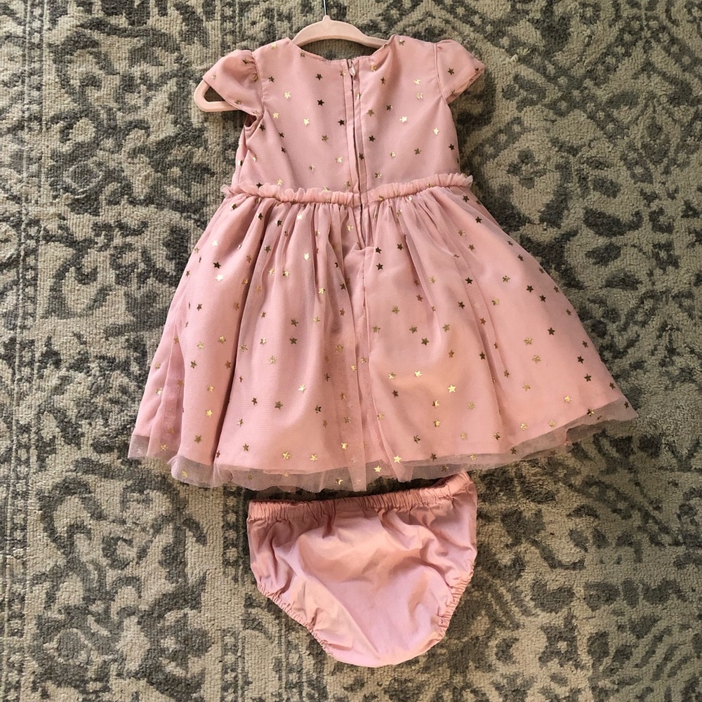 Carter’s Metallic ⭐️ Dress/Bloomer Set - Picture 2 of 2